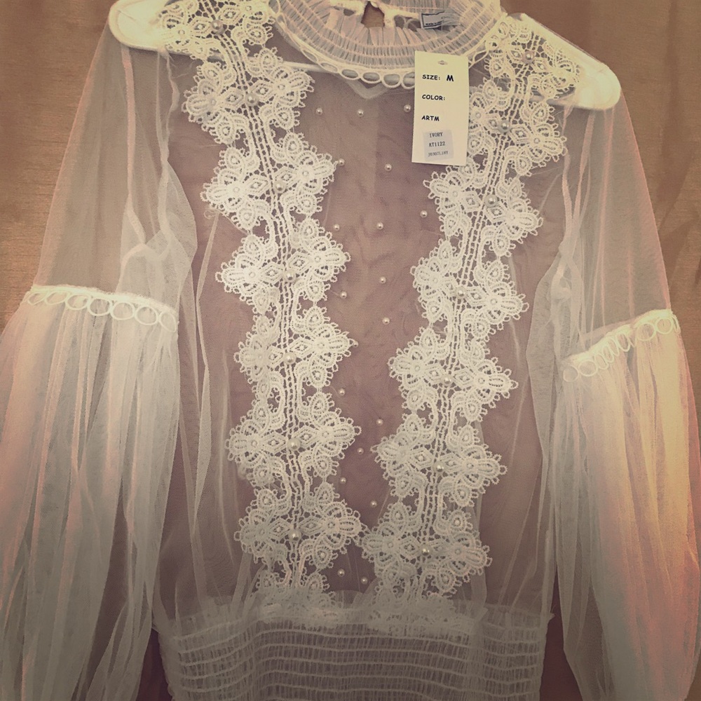 Sheer White Blouse